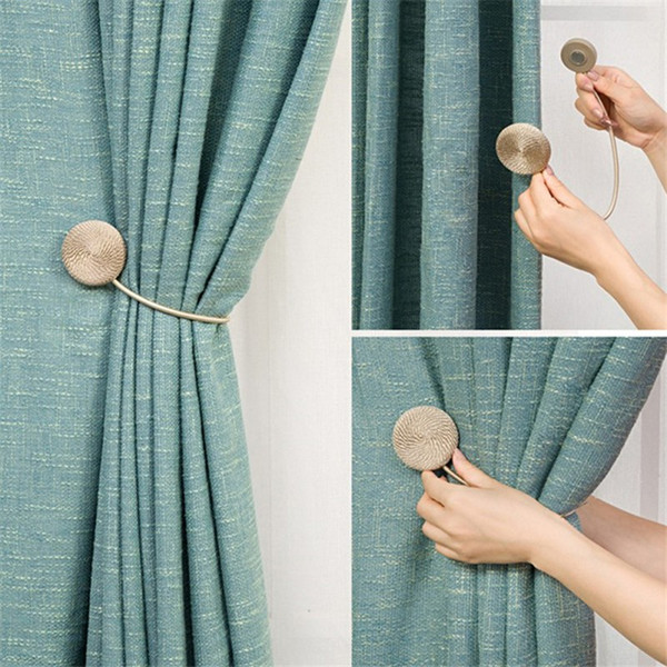 Brief Braided Round Curtain Buckles Europe Style Magnet Curtains Tieback Magnetic Curtain Holder Curtain Accessories