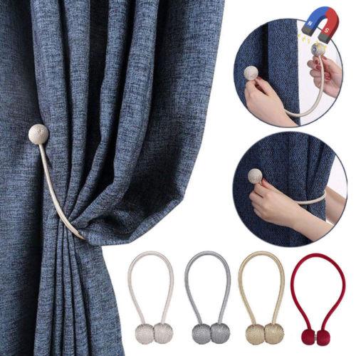 2019 New Brief Braided Round Curtain Buckles Europe Style Magnet Curtains Tieback Magnetic Curtain Holder Tieback Curtain Accessories