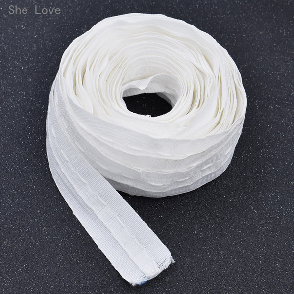 Decorative Accessories She Love 12 Metres Curtain Heading Polyester Cloth Pinch Pleat Tape White Curtain Accessories