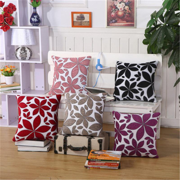 BZ165 Luxury Cushion Cover Pillow Case Home Textiles supplies Lumbar Pillow chenill Fabric decorative throw pillows chair seat