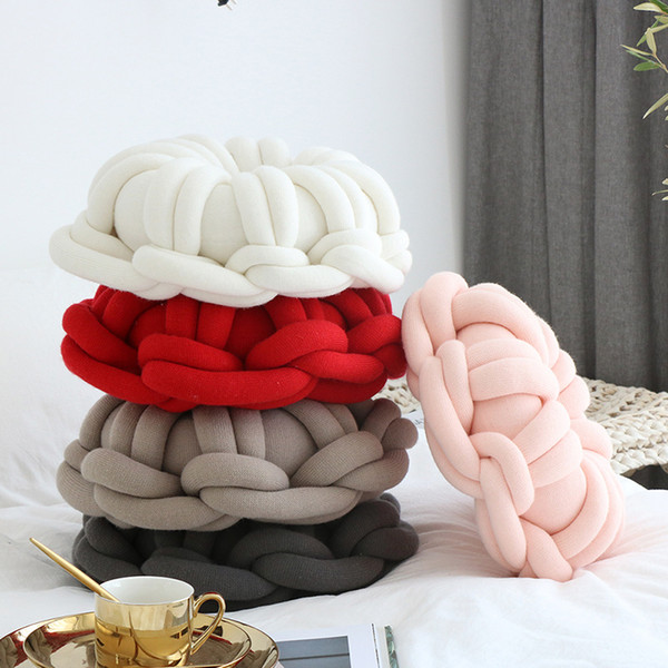 Ins hot style new purely handmade individual doughnut loop with knotted headrest soft pillow comfortable cushion