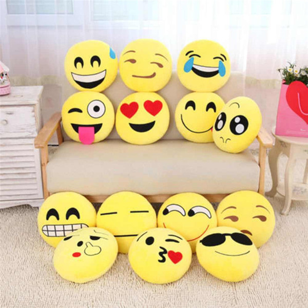 Emoji Pillow 30cm Plush Pillows QQ Smiley Emotion Soft Sofa Decorative Cushions Shams Stuffed Plush Toy Doll Christmas Gift For Girl