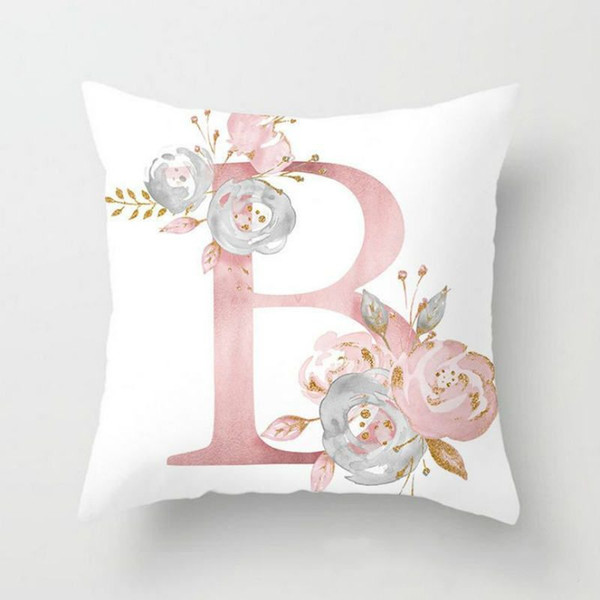 New Pink letter Cushion Cover Decorative Pillow Case Sofa Seat Case Car Pillowcase Soft Bed Pillow Case