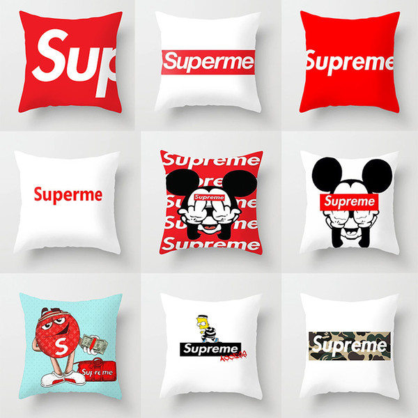 Tide brand Letter printing Pillowcase car pillow Cushion cover Fashion stitching new style factory wholesale