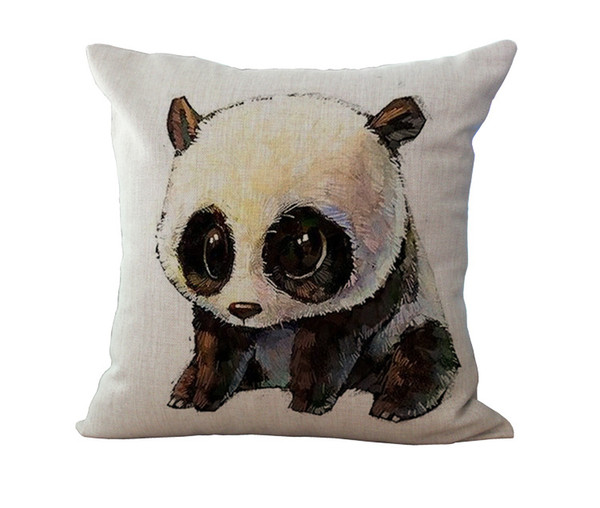 18 Inches Of Fashion China Panda Pattern Cushion Cover Pillowcase Sofa Seat Pillow Cover Car Supplies Car Covers Home Decor