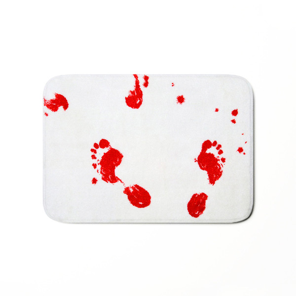 Comwarm Unique Non-Slip Floor Rugs Blood Footprints Map Animal Mandala Foot Pads Bathroom Bedroom Kitchen Cars Flannel Door Mat