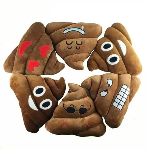 New Large Emoji Poop Shaped Stuffed Pillow Cushion 35CM Emoji Smiley Face Pillow Sofa Chair Cushion Funny Plush Doll Toy Special Gifts