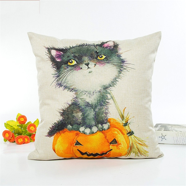 New Halloween Pumpkin Pillow Case Linen Pillowcase Home Sofa Car Decorative Xmas Gifts Home Decorative Without Core High Quality 6 5xa aa