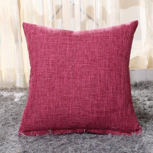 Plain Color Square Pillow Cover Thick Flax Fabric Cushion Cover Throw Pillowcase 45*45CM Decor Pillow Case