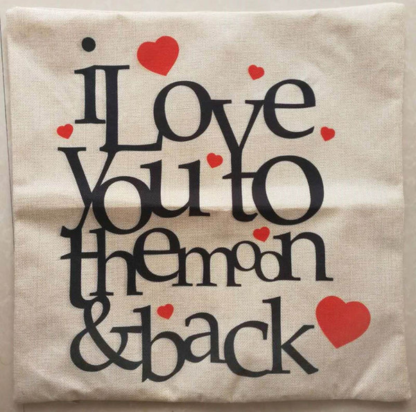 Hot sale cushion cover square pillowcase 45cm * 45cm beige background creative letters fashion design freeshipping wholesale retailing