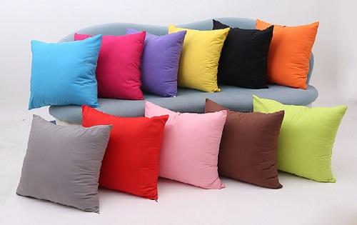 Pillow Case 45x45cm Home Sofa Throw Pillowcase Pure Color Polyester Cushion Pillow Cover Candy Color Christmas