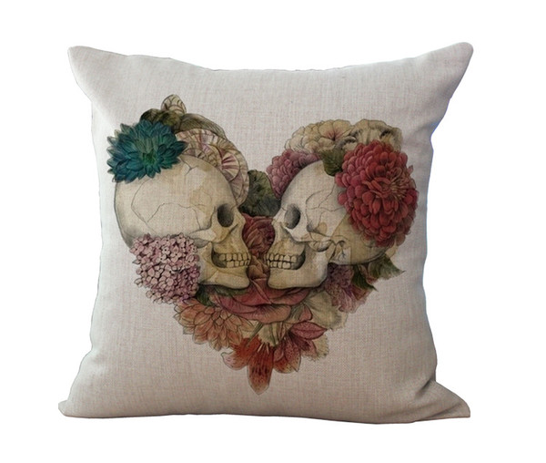 Halloween Mexican Sugar Skull Cushion(No inner)Decorative Throw Pillow Sofa Home Decor Almofada Cojines Decorativos Coussin