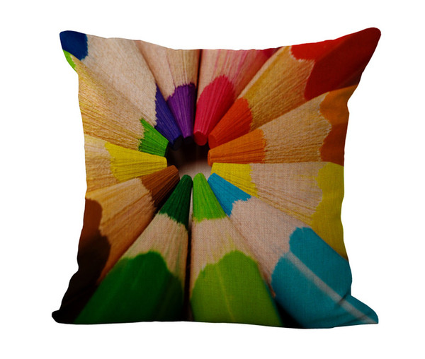 1pcs Luxury Fashion High Quality Geometry Color Pencil Umbrella Feather Dynamic Ripple Vortex Decorative Throw Pillow Case Cushion Cover