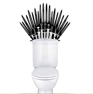 Game of Thrones Iron Throne Toilet Stickers Removable Waterproof Decal Vinyl Mural Bathroom Decorative Wall Sticker