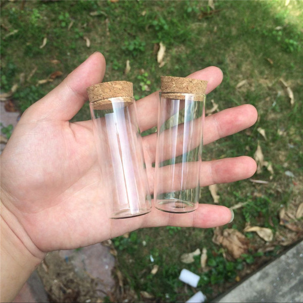 30*75mm 35ml Glass Vials Jars Test Tube With Cork Stopper Empty Glass Transparent Clear Bottles 50pcs/lot