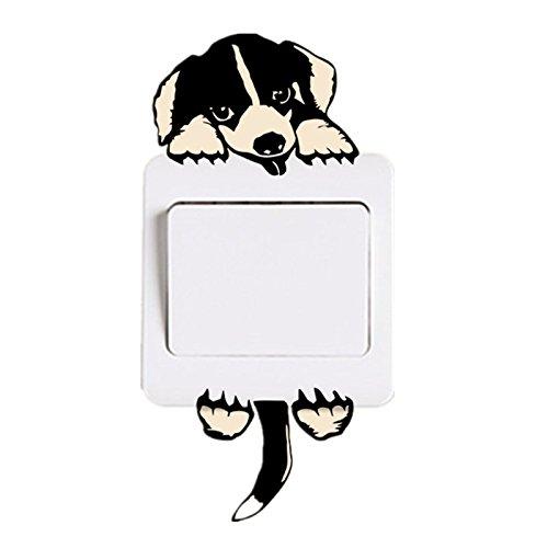 Switch Sticker, Yosemy Lovely Cute Cartoon Vinyl Wall Switch Sticker for Home Decoration, Light Switch Decor Decals