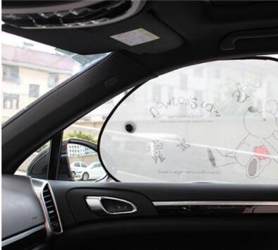 Welcome ACI-340 2PCS New Car Cartoon Sunshade Curtain Type Precise Cloth Sunscreen Reflect Side Window sun Shade