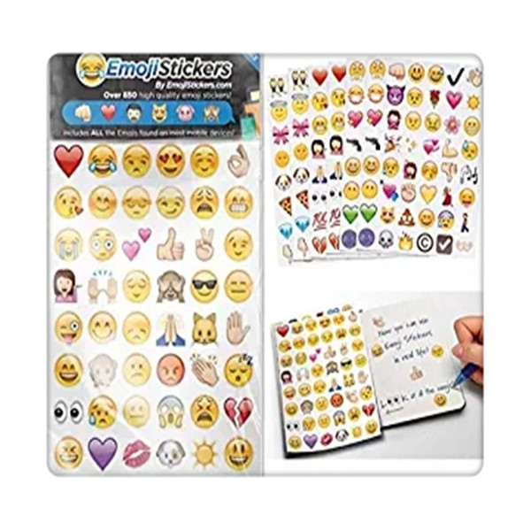 Cute 912 Emoji Stickers 19 Sheets Most Popular Emojis Stickers For IPhone IPad Android Phone Facebook Twitter Instagram Facial Free Shipping