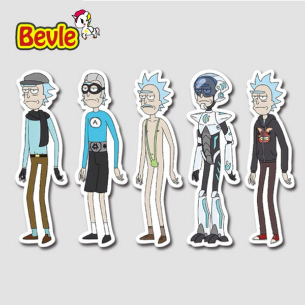 30Pcs/lot pvc American Drama Rick and Morty Funny Sticker Decal For Car Laptop Bicycle Motorcycle Notebook Waterproof Stickers