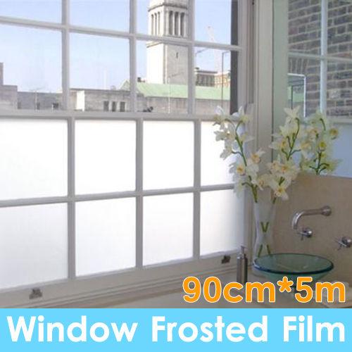 90cm*5m Sand Blast Clear Privacy Frosted Frosting Windows Glass Film Removable