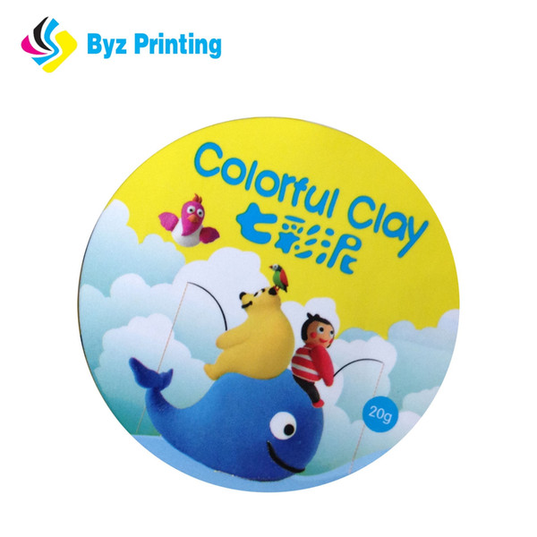 Custom 10cm diameter label sticker with circle shape for full colour printing label sticker