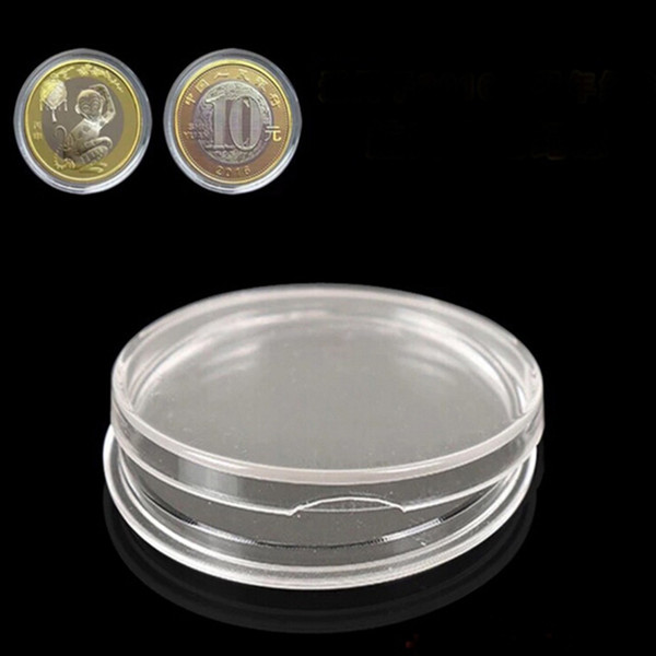 10X 25mm Transparent Coin Capsules Crafts Containers Storage/Collection Boxes Holders Diameter