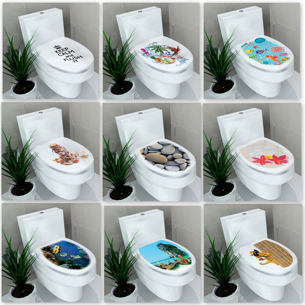 Multi-style Bathroom Stickers On The Toilet Muurstickers Home Decor Waterproof Painting Wall Decal Pegatinas De Pared