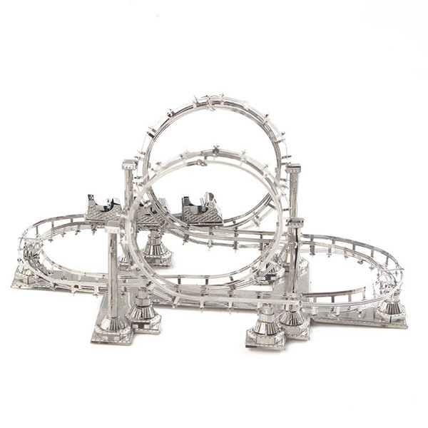 P-Flame 3D Metal Puzzle Roller Coaster Brinquedos Jigsaw Model Home Decoration Accessories Educational Toys For Children Adult