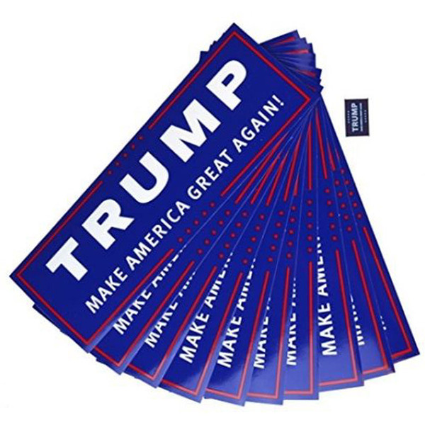 Blue US Presidential Election Trump Bumper Car Stickers 23*7.6cm Car Bumper Stickers With Lettering Donald Trump President Stickers