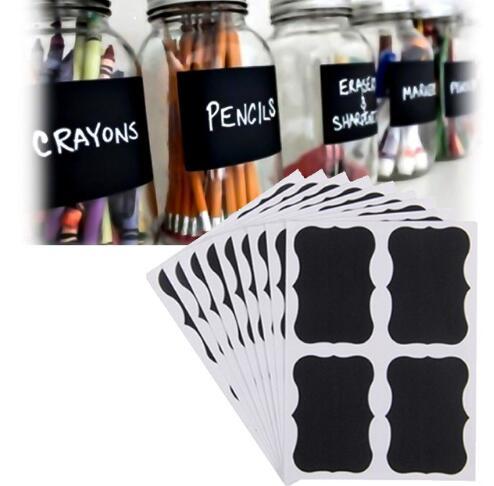 36 Pcs/set Blackboard Sticker Craft Kitchen Jars Organizer Labels Chalkboard Chalk Board Sticker 5cm x 3.5cm Black Board Chalkboard Label