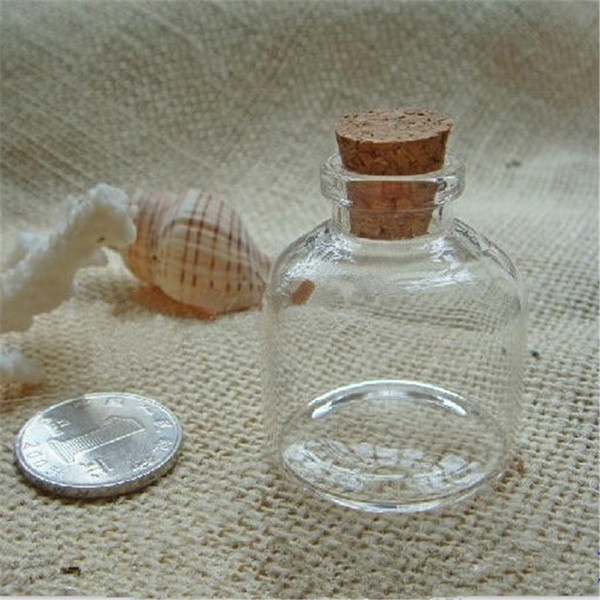 12pcs Factory Wholesale very cute Glass vials 20ml Glass Bottles Small Bottles with Corks 37x40x12.5mm Free shipping