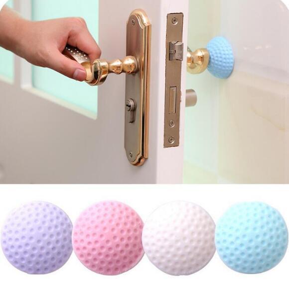 Door Stickers Wall Thickening Mute Golf Modelling Rubber Fender Handle Door Lock Protective Pad Protection Wall Stick protector H246