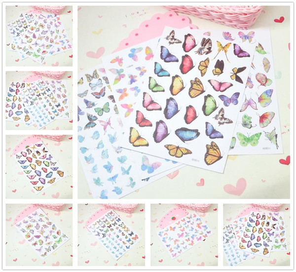 New Fashion Colorful Cute Butterfly Styles DIY Stickers Home Party Box Decoration Pretty Gifts Free Shipping