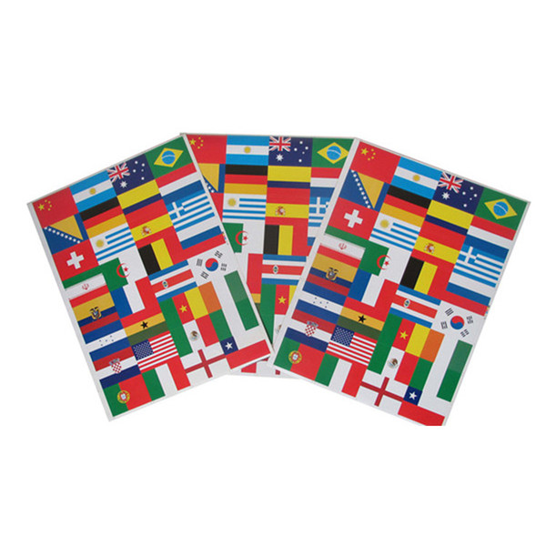 2018 World Cup Top 32 Countries Flag Sticker Face Sticker Fan Paper 5*3.5cm for Soccer Football Fan