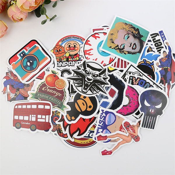 Diy stickers posters wall stickers for kids rooms home decor sticker on laptop skateboard luggage wall decals car sticker 50 pcs