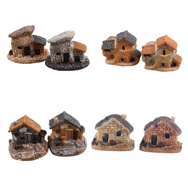 Doll House Micro Miniature Decoration Stone Dollhouse House Fairy Garden Cottage Landscape DIY Design Crafts 4 Types