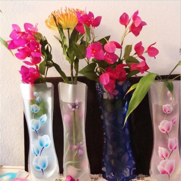 Eco friendly Foldable Folding Flower PVC Durable Vase Home Wedding Party Easy to Store 27 x 12cm CNY495