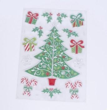 Christmas decorations gilded walls Christmas stickers snowflake stickers Christmas tree patterns PVC walls