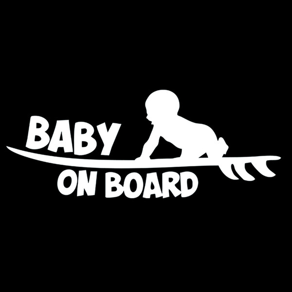 1 Pcs Funny Car Sticker BABY ON BOARD Reflective Car Sticker Decal Wholesale