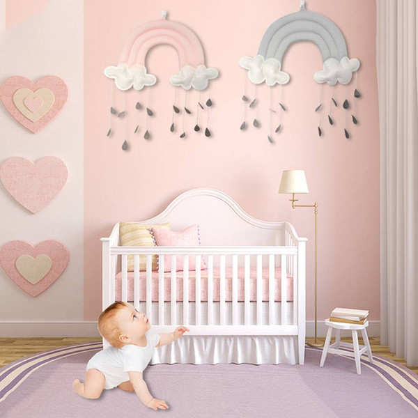 Baby Children Hanging Bed Toys Cloud Raindrop Wall Stickers Room Decals Decor Pendant Home Decoration Wall Art Window Furniture Sticker