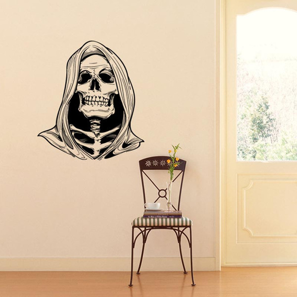 58*65cm,Wall Stickers Human skeleton Wall Sayings Decorative Bedroom Wall Stickers waterproof Removable Home Decoration,free shipping