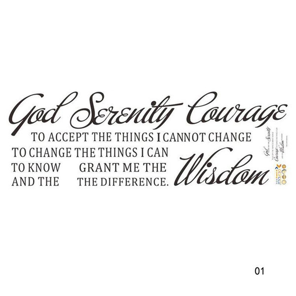 2018 New GOD GRANT ME THE SERENITY PRAYER BIBLE Art Quote Vinyl Wall Stickers Decal Home Decor Room Mural Decoration