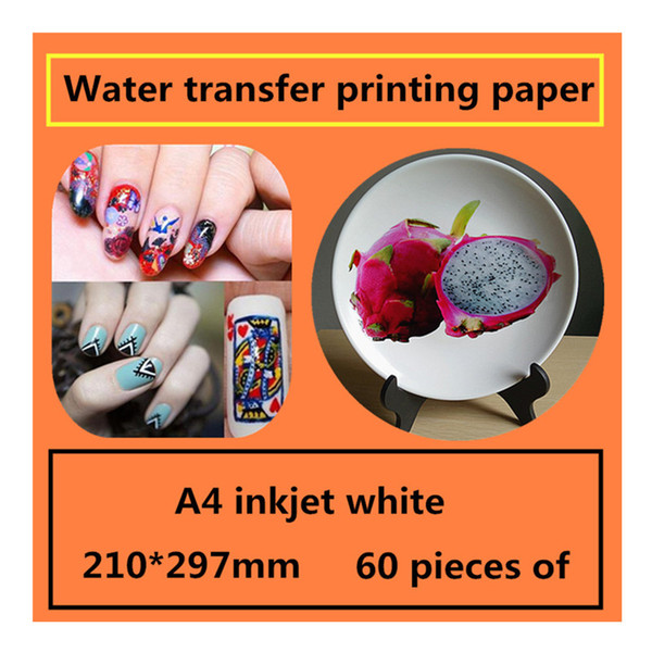 A4 inkjet white Water transfer printing bag mail transfer paper decorative stickers design