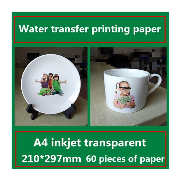 A4 inkjet transparent water transfer printing paper Ceramic sticker glass pattern transfer