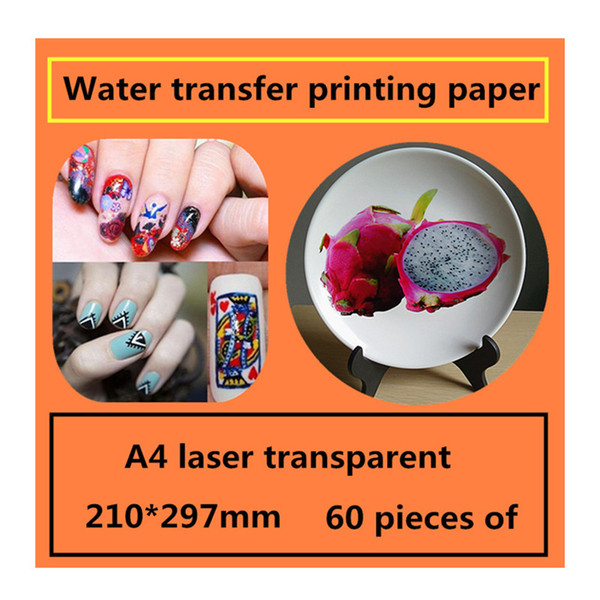 A4 laser transparent Water transfer printing paper stickers paper transfer pattern