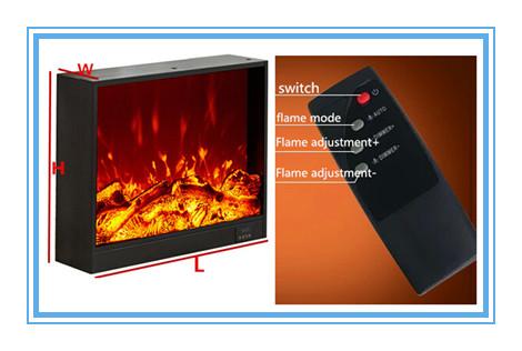 Embedded electric Fireplace 740*180*600mm with 3D decor flame remote controller Visual toughenedglass screen inserted decorative cabinet