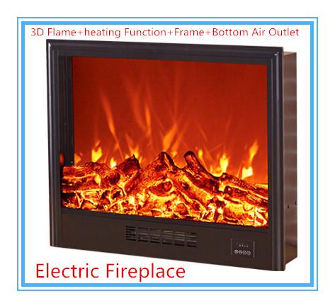 Embedded electric Fireplace 740*180*600mm decor inserted heating firplace with 3D decor flame remote controller Visual toughenedglass screen