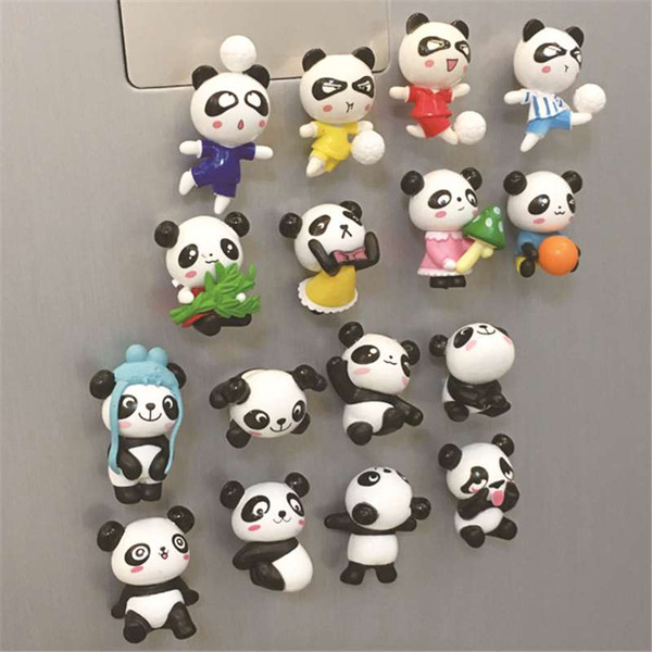 Cute panda cartoon stereo Fridge Magnet blackboard with creative decoration early strong magnet