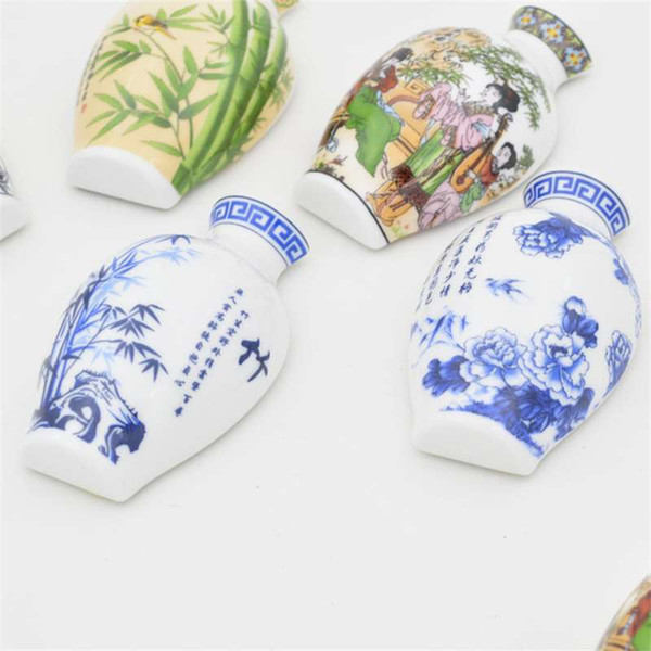 Chinese wind vase ceramic refrigerator attached to magnets for daily use of ornamental tourist souvenirs