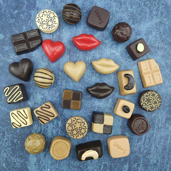 3D simulated chocolate fridge magnet set office photo black White board refrigerator magnets stickers strong neodymium magnetic home deco